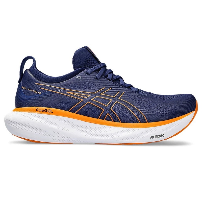 Asics Gel Nimbus 25 Men’s Running Shoes (Navy Orange)