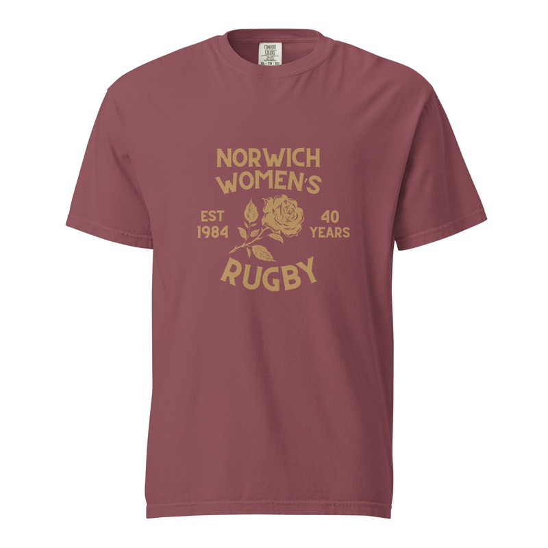 Norwich Women’s Rugby 40 Years Garment Dyed T-Shirt