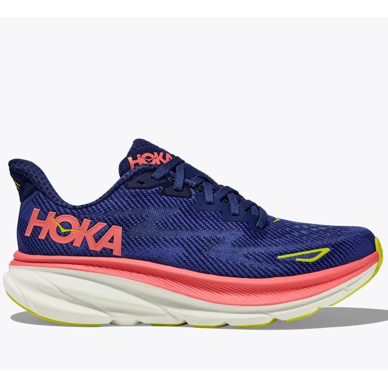 Hoka Clifton 9 Running Shoes Women’s Wide (Evening Sky Coral)