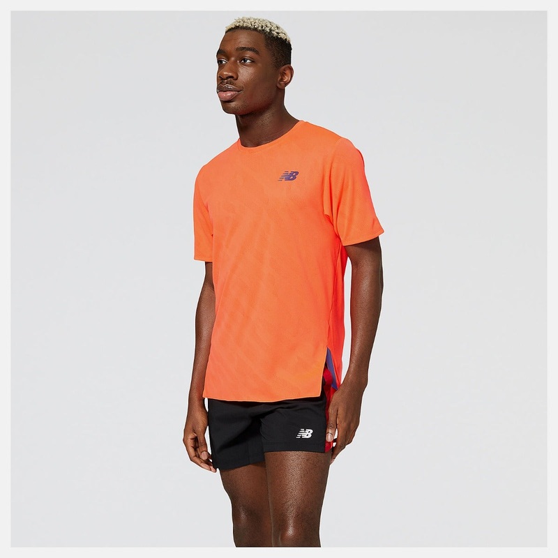 New Balance Q Speed Jacquard Short Sleeve Men’s (Electric Red)