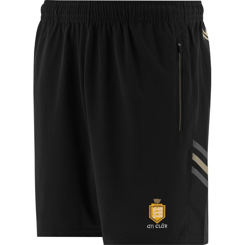 O’Neills Clare GAA Weston 049 Poly Shorts Kid’s (Black Grey)