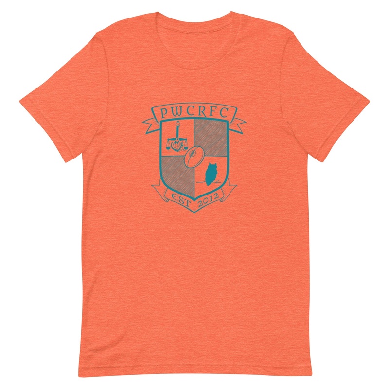 PWCRFC Owls Social T-Shirt|Heather Orange|Autumn|Ocean Blue|Aqua|Heather Deep Teal|S|M|L|XL|2XL|3XL|4XL