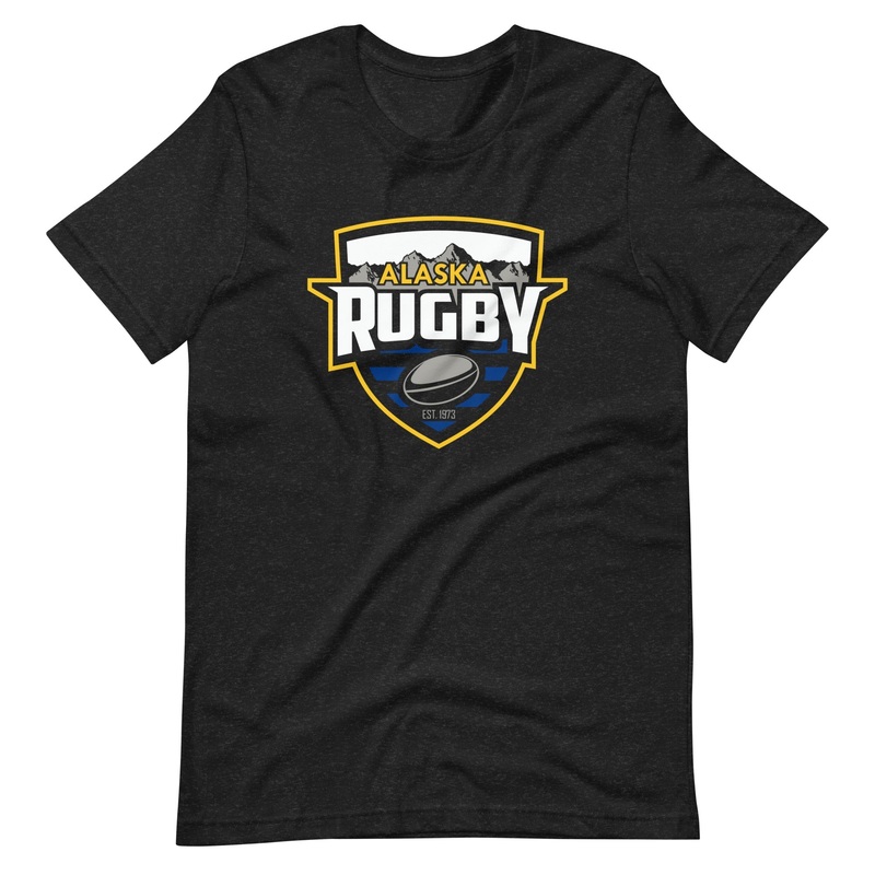 Alaska Rugby Social T-Shirt|Black Heather|Heather True Royal|Navy|Athletic Heather|Gold|Heather Midnight Navy|XS|S|M|L|XL|2XL|3XL|4XL|5XL