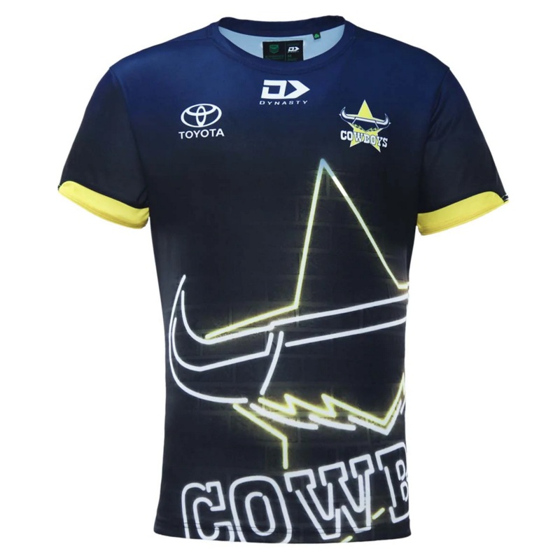 2023 North Queensland Cowboys Mens Warm Up Tee