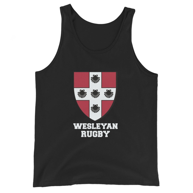 Wesleyan Rugby Tank Top|Black|Red|X-Small|Small|Medium|Large|X-Large|2X-Large