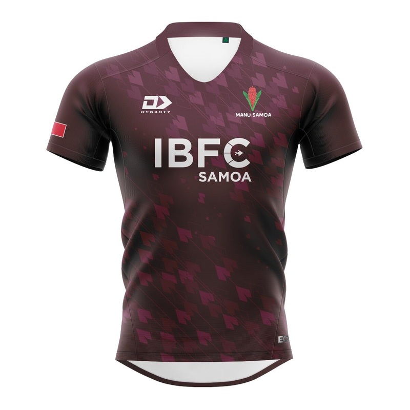 2025 Manu Samoa Mens Training Jersey – Maroon