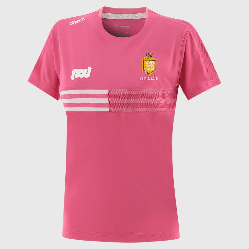 O’Neill’s Clare GAA Nepal 060 T-Shirt Girl’s (Pink White)