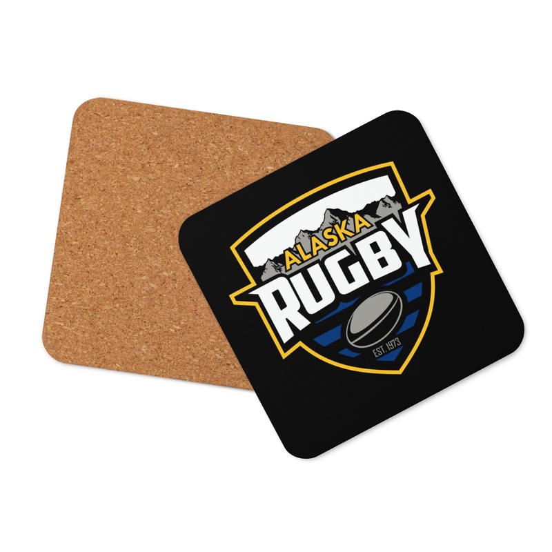 Alaska Rugby Cork-Back Coaster