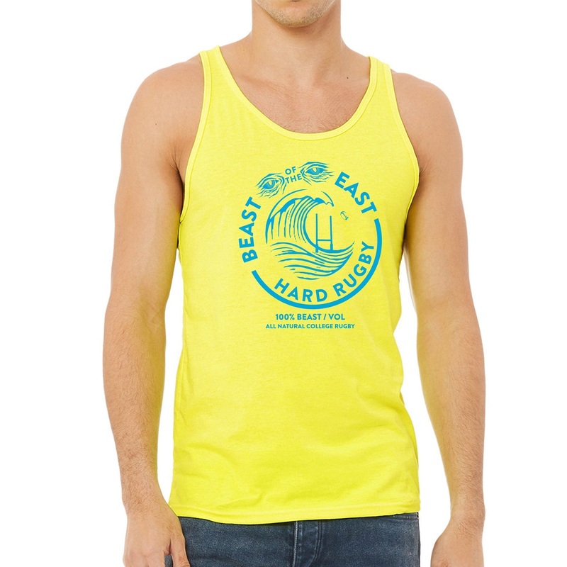 BOE ’22 Hard Rugby Tank Top|Neon Yellow|Dark Grey Heather|X-Small|Small|Medium|Large|X-Large|2X-Large