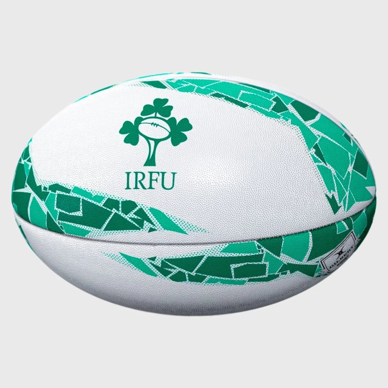 Gilbert Ireland Supporters Rugby Ball White/Green