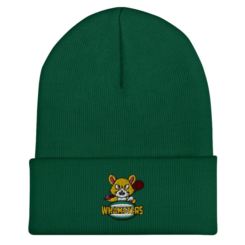 Whamsters Cuffed Beanie|Spruce|Heather Grey|Gold