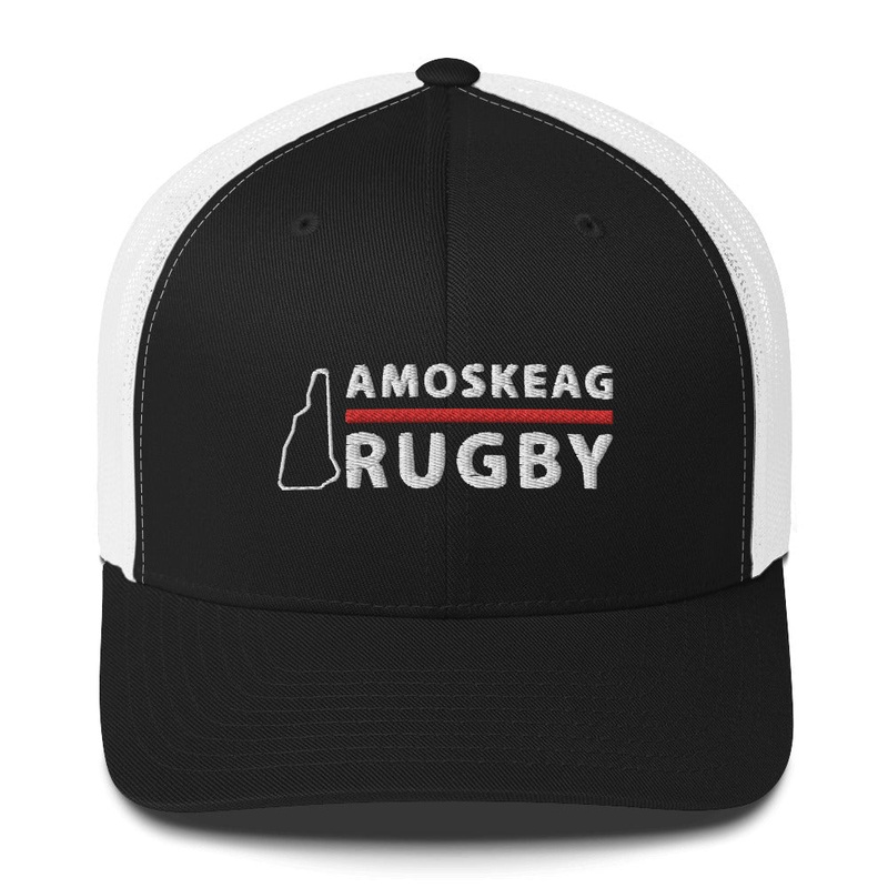 Amoskeag Trucker Cap|Black/ White|Red