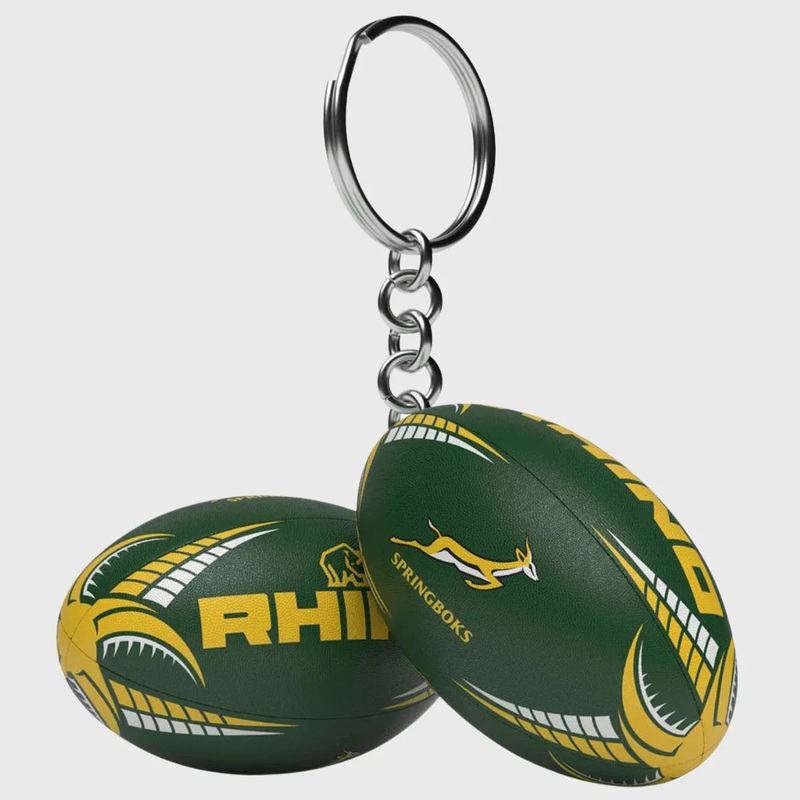 Rhino Springboks Rugby Ball Keyring