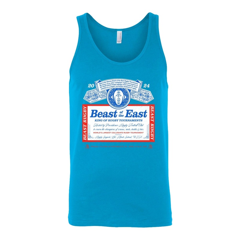 BOE ’24 King of Rugby Tank|Neon Blue|Black Heather|X-Small|Small|Medium|Large|X-Large|2X-Large