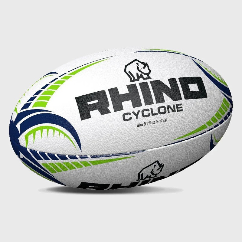 Rhino Cyclone Training Rugby Ball White