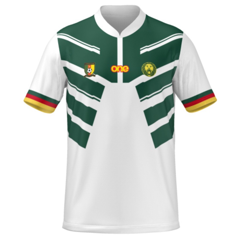 Official Cameroon FECAFOOT White Home Replica Jersey
