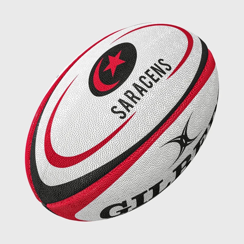 Gilbert Saracens Replica Midi Rugby Ball