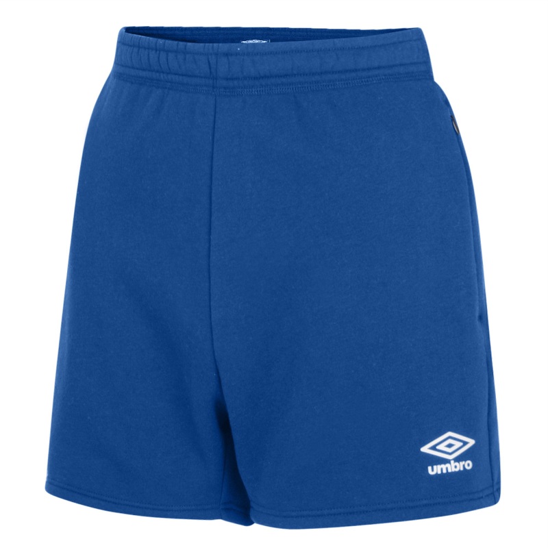 UMBRO CLUB LEISURE WOMENS JOG SHORT TW ROYAL WHITE