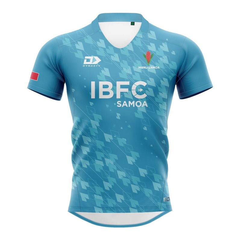 2025 Manu Samoa Mens Training Jersey – Sky
