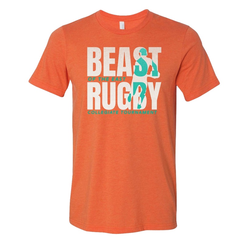 BOE ’22 Beast Rugby T-Shirt|Heather Orange|Dark Grey Heather|X-Small|Small|Medium|Large|X-Large|2X-Large|3X-Large|4X-Large|5X-Large