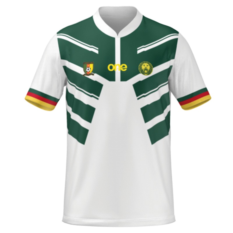 Official Cameroon FECAFOOT White Fan Wear Jersey