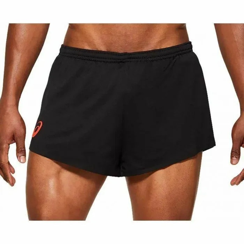 Asics Mens woven run short|Black|S|M|L|XL