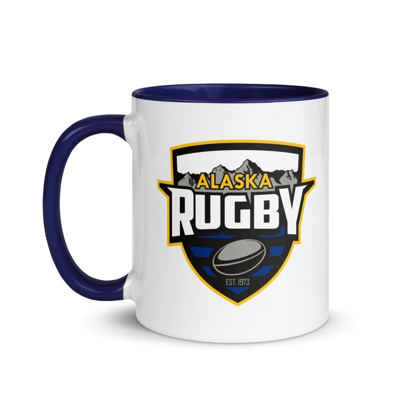 Alaska Rugby Coffee Mug|Dark Blue|Golden Yellow|Black|11 oz