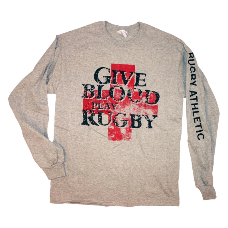 *Give Blood Play Rugby Long Sleeve Shirt