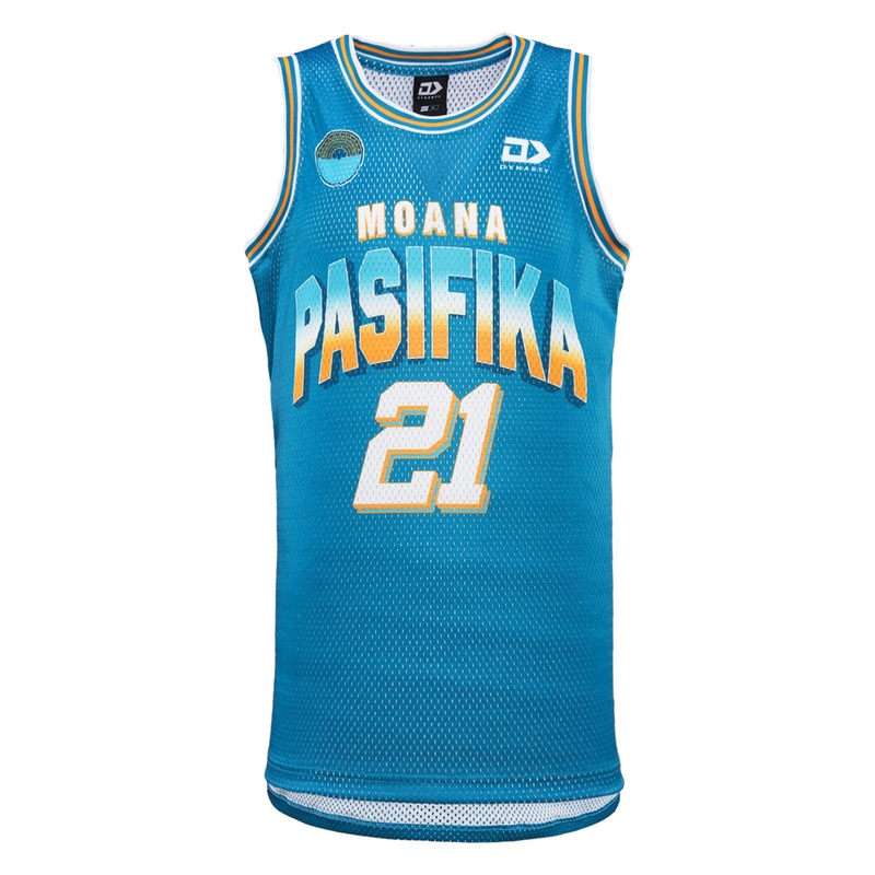 2024 Moana Pasifika Mens Blue Basketball Singlet