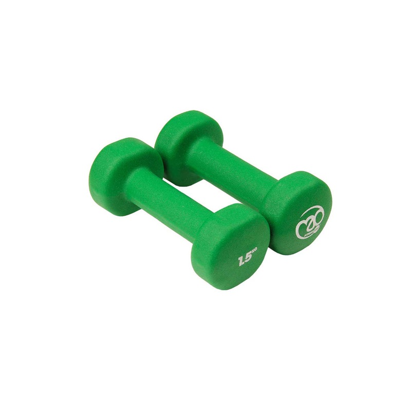 1.5kg Neoprene Dumbbells – Green (Pair)