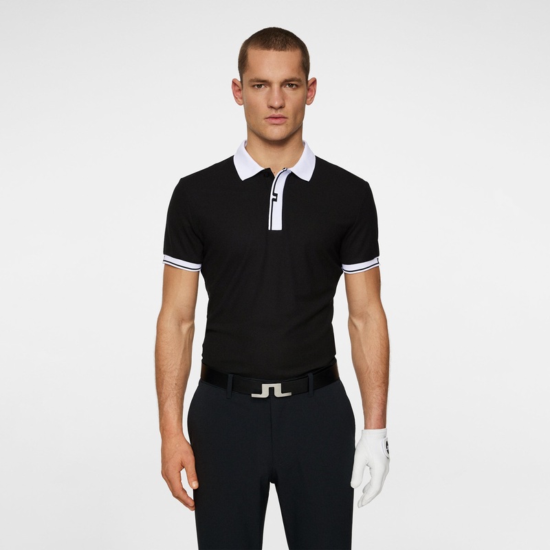 Bay Slim Fit Golf Polo Shirt|Black|Medium|Large|X-Large|2X-Large